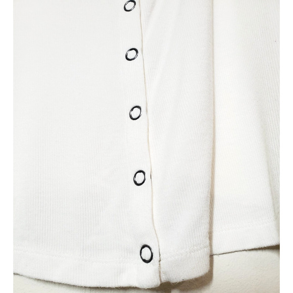 Anthropologie Maeve Womens XL Cardigan Top Stretch Square Neck White Long Sleeve - Picture 4 of 11